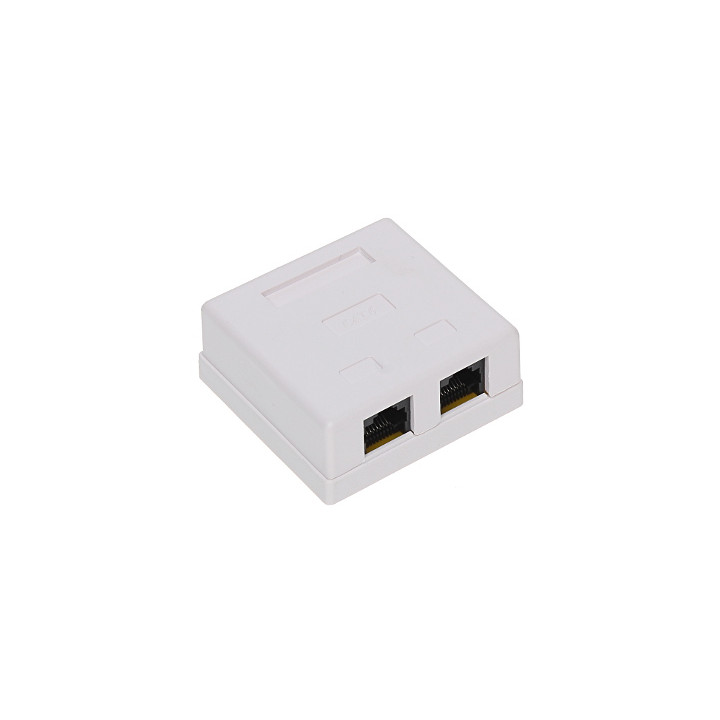 RJ45-2G1/6 Conector Keystone RJ45 dual - Inserto de placa de pared de 2 puertos para red Ethernet