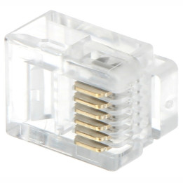 Conector de clavija telefónica RJ12 6P6C (50 piezas) - 5901890059305