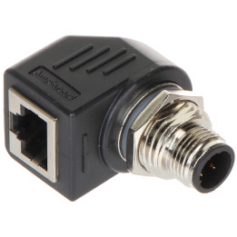 M12D-W/RJ45-G M12D a RJ45 Adaptador IP68 Conector impermeable