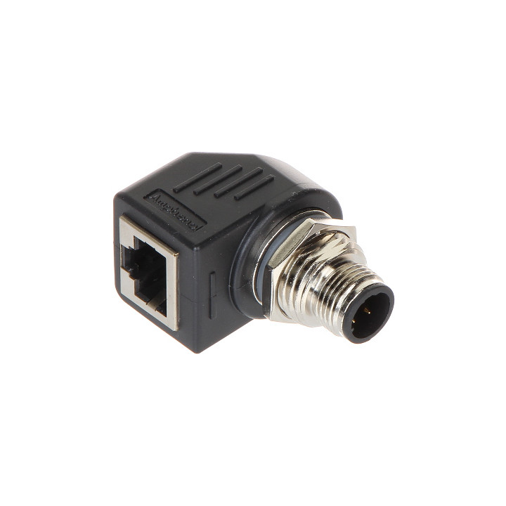 M12D-W/RJ45-G M12D a RJ45 Adaptador IP68 Conector impermeable