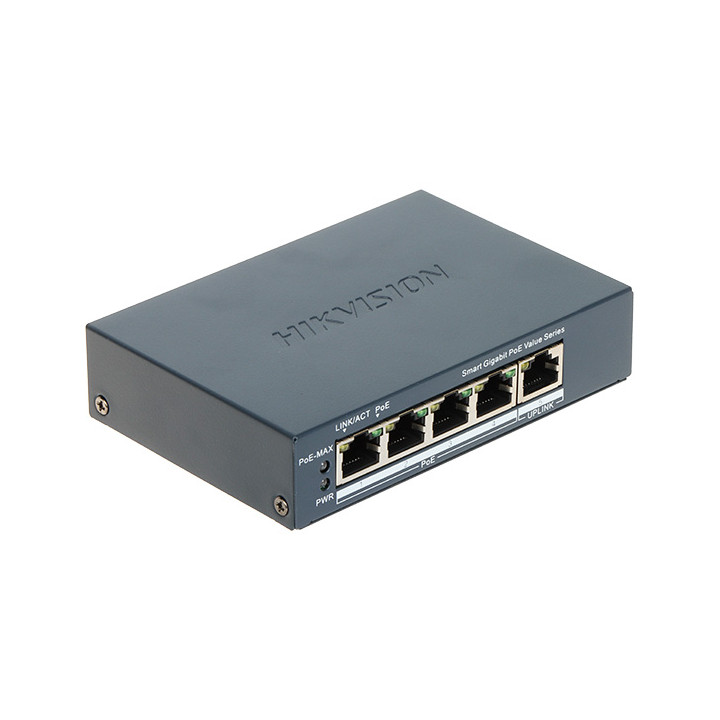 Hikvision DS-3E1505P-EI/M 4-портовый гигабитный Smart PoE коммутатор