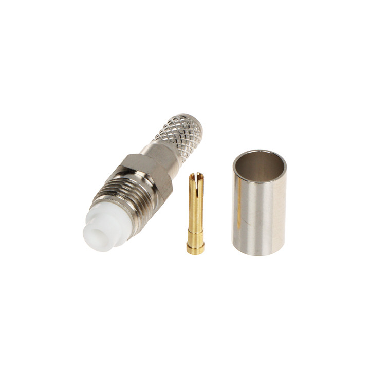 Conector hembra RJ45 Keystone FME-G/ZAC.H-155 Cat5e a presión, blanco