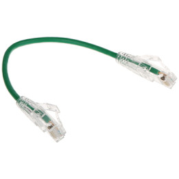 Cable de conexión RJ45 Cat6 0,2 m verde - Cable de red fino RJ45/6/0.2-G-THIN