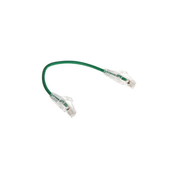 Cable de conexión RJ45 Cat6 0,2 m verde - Cable de red fino RJ45/6/0.2-G-THIN