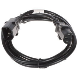 Lanberg IEC320-C13 a IEC320-C14 Cable de alimentación 1,8 m - Cable de extensión C13 a C14 para fuente de alimentación, monitor,
