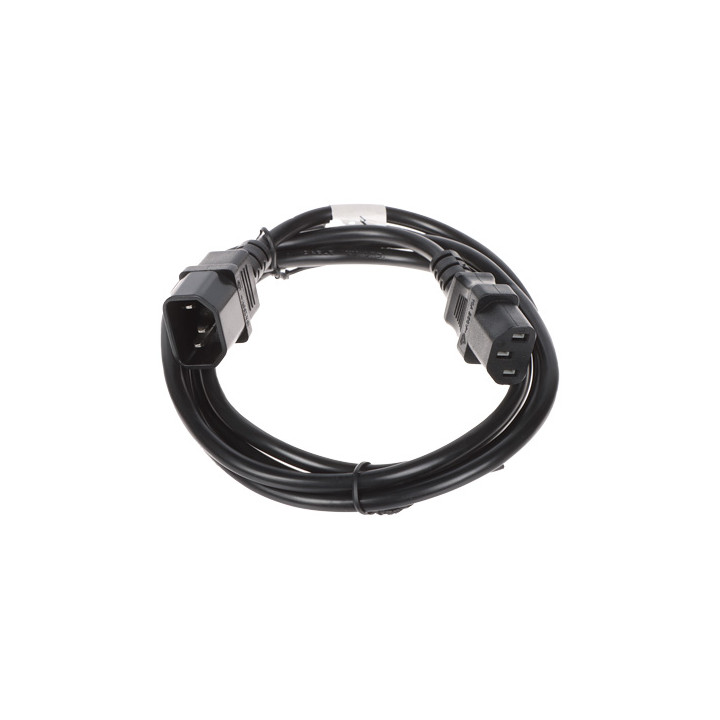 Lanberg IEC320-C13 a IEC320-C14 Cable de alimentación 1,8 m - Cable de extensión C13 a C14 para fuente de alimentación, monitor,