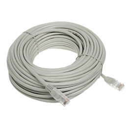 Cable de Conexión RJ45 20m Gris - Cable de Red Ethernet RJ45/20-GREY