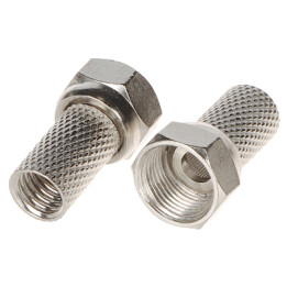 CABLETECH F/5.0-CAB*P50 Conector coaxial tipo F, macho, 75 ohmios, plateado