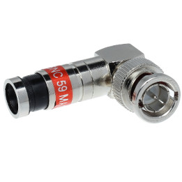 Conector de crimpado macho BNC BNC-WK/ZAC-RG59 para cable coaxial RG59, 75 ohmios