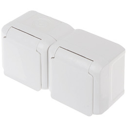 LEGRAND LE-782377 Podwójne gniazdo natynkowe Forix 16A IP44 Zewnętrzne gniazdko ścienne