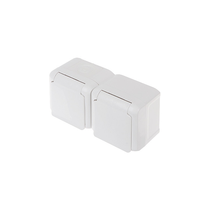LEGRAND LE-782377 Podwójne gniazdo natynkowe Forix 16A IP44 Zewnętrzne gniazdko ścienne