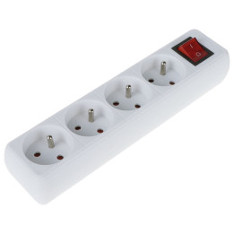 BLOW GN-470WS Listwa zasilająca 4-kierunkowa z gniazdami Schuko, 16A/3680W, Biała