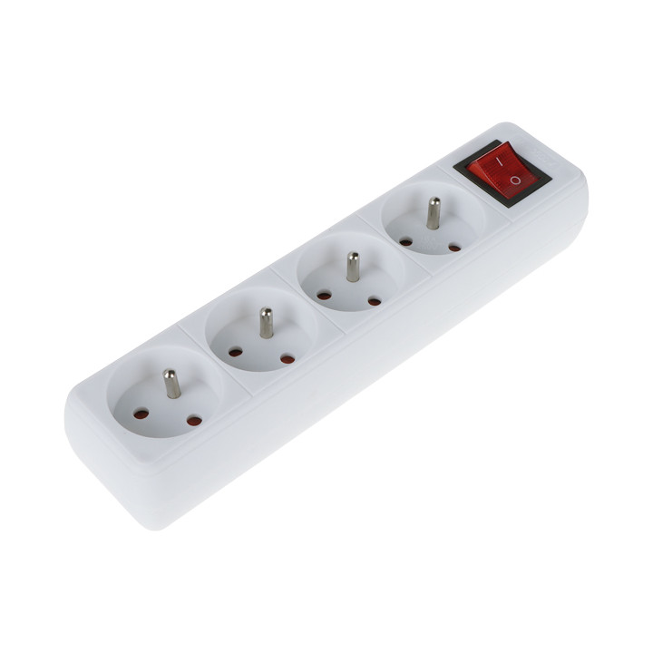BLOW GN-470WS Listwa zasilająca 4-kierunkowa z gniazdami Schuko, 16A/3680W, Biała