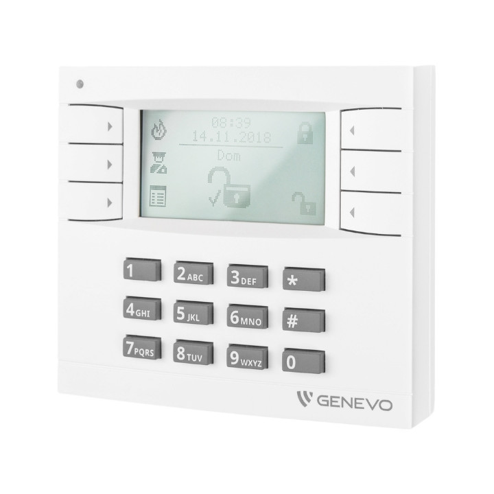 GENEVO PRIMA-LCD-WH-WH LCD Keypad for Alarm System