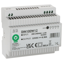 POS DIN100W12 DIN Rail Power Supply 100W 12V DC