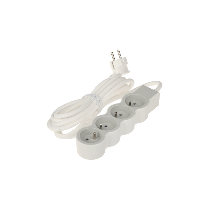 LEGRAND LE-049490 Listwa zasilająca z 4 gniazdami i przewodem 3m, 16A/230V, biała