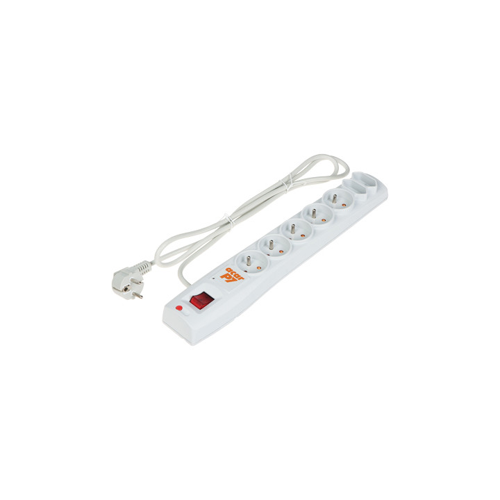 Listwa zasilająca ACAR-P7 z 7 gniazdami (5+2) i portami USB – gniazdo przedłużające 230V AC