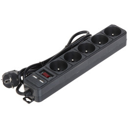 AKYGA AK-SP-05U Listwa zasilająca z 5 gniazdami i 2 portami USB, 230V, 10A, ochrona przeciwprzepięciowa, biała