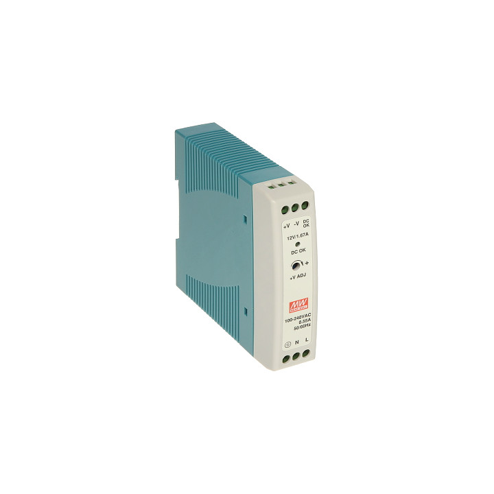 Mean Well MDR-20-12 20W 12V DIN Rail Power Supply
