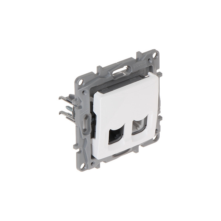 LEGRAND LE-764570 Niloe RJ-11 + RJ-45 Gniazdo ścienne z ładowaniem USB, 16A, białe