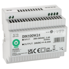 POS DIN100W24 DIN Rail Power Supply 100W 24V DC