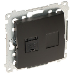 KONTAKT Simon D61.01/49-SIMON54 RJ-45 Gniazdo ścienne - 1-portowe gniazdo danych Ethernet, montaż podtynkowy, biały