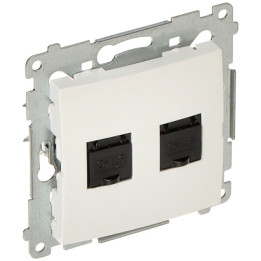 KONTAKT Simon D62.01/11-SIMON54 RJ-45 Gniazdo ścienne, montaż podtynkowy, białe