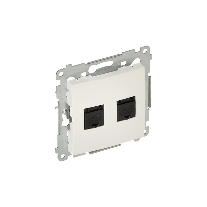 KONTAKT Simon D62.01/11-SIMON54 RJ-45 Gniazdo ścienne, montaż podtynkowy, białe