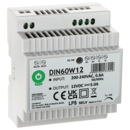 POS DIN60W12 60W 12V DIN Rail Power Supply
