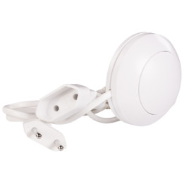 ZAMEL PNW-01 Przedłużacz z wyłącznikiem, 1 gniazdko, 16A/230V, Schuko Typ F, kabel 3m, biały