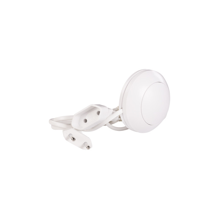 ZAMEL PNW-01 Przedłużacz z wyłącznikiem, 1 gniazdko, 16A/230V, Schuko Typ F, kabel 3m, biały