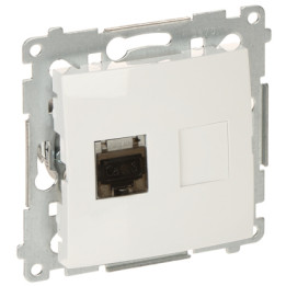KONTAKT Simon D61E.01/11-SIMON54 RJ-45 Gniazdo ścienne – gniazdo danych do montażu podtynkowego dla sieci Ethernet