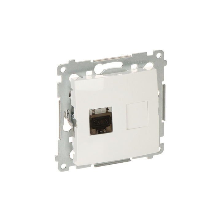 KONTAKT Simon D61E.01/11-SIMON54 RJ-45 Gniazdo ścienne – gniazdo danych do montażu podtynkowego dla sieci Ethernet