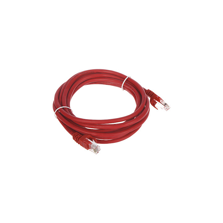 Cable de conexión Ethernet RJ45/3.0-RED Cable de red RJ45 Cat5e/Cat6 rojo de 3 m
