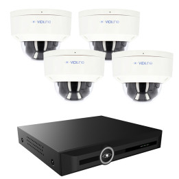 VidiLine KIT-8120-24W-4 4MP IP Camera Kit with 4 Cameras and 20-Channel 4K NVR