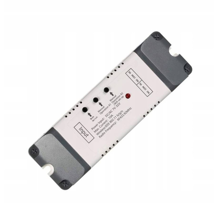 Contrôleur à contact sec Tuya 2CH DC 5-32V WiFi+RF dans un boîtier