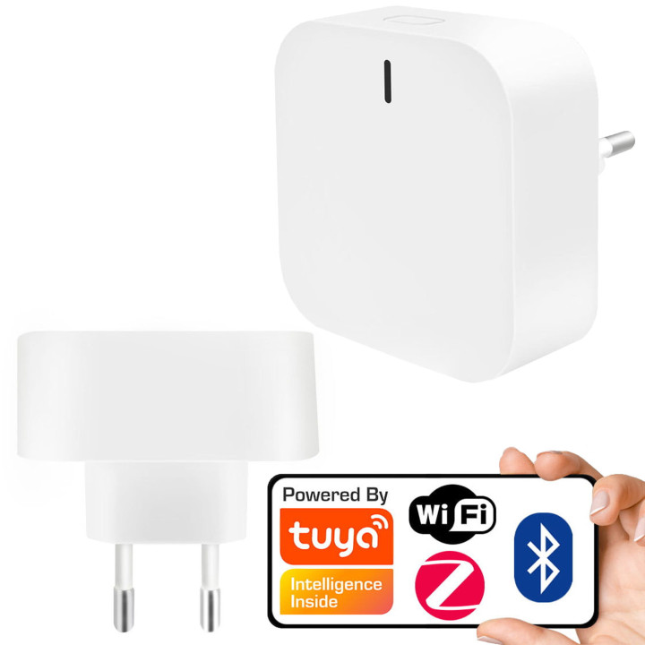 Tuya Mini Zigbee WiFi Gateway Plug 230V – Smart Home Hub pour jusqu'à 50 appareils