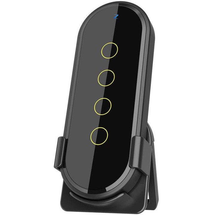 Tuya Zigbee Touch Control Remoto 4 Botones 12 Escenas Negro