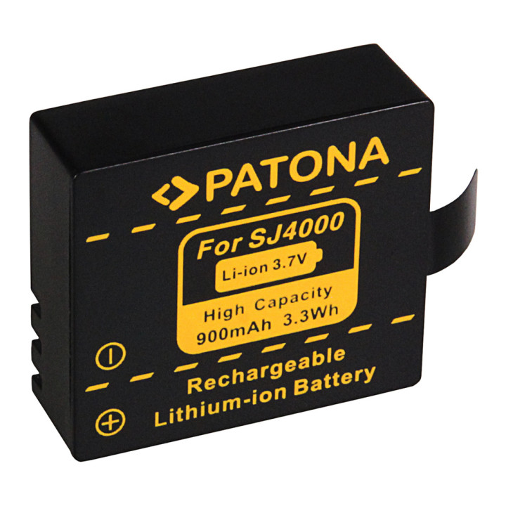 Patona PT1228 Battery 900mAh Li-Ion for SJCAM SJ4000, Rollei 220/350