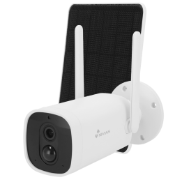 NIVIAN RETAIL NVS-IPC-06-BAT-SOLAR5V-6W Cámara IP PTZ de 2MP con Wi-Fi, PoE, IP65, 8m IR, microSD de 128GB