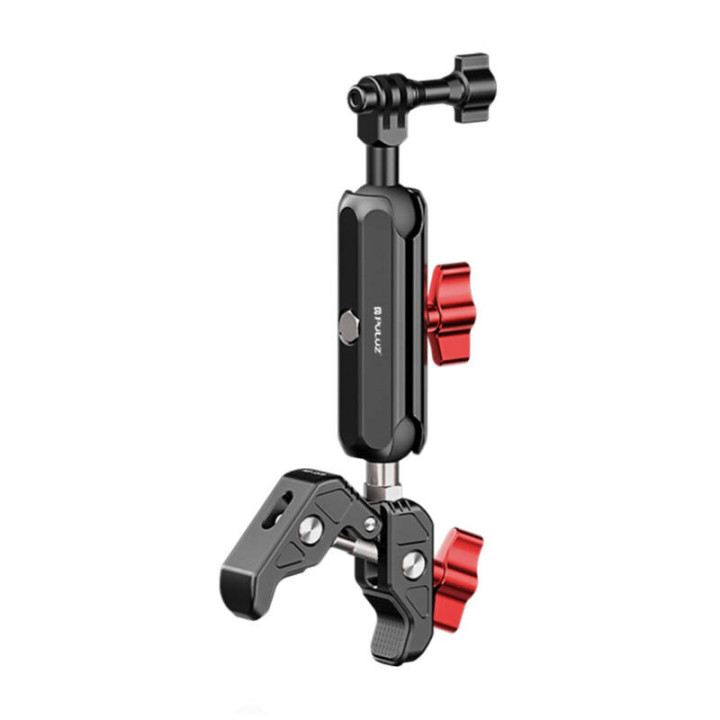 PULUZ Motorcycle Mount for Sports Cameras (Compatible with DJI Osmo Action 5 Pro, Insta360 X5/X4/X3, GoPro HERO) PU3211