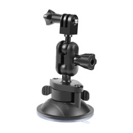 PULUZ Suction Cup Mount for Sports Cameras (DJI, GoPro, Insta360) PU545B Black