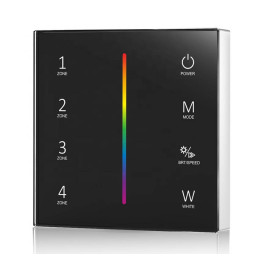 Panel de control remoto RF serie SD Tuya 4 zonas negro PLD042C