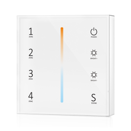 Panel Tuya SD Serie CCT RF de 4 zonas Blanco PLD044
