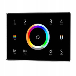 Panel de control remoto RF de 4 zonas serie Tuya SD 230V negro
