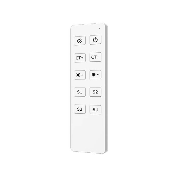 Tuya Zigbee SD Series 4 zonas CCT LED mando a distancia blanco T644
