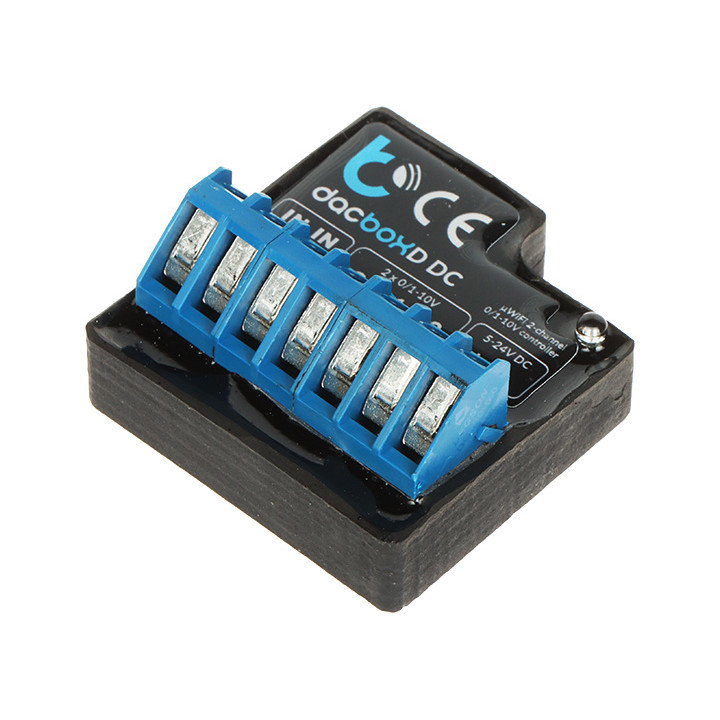 BleBox DACBOXD-DC Controlador Wi-Fi inteligente de 2 canales 5-24 V CC para portones y puertas, funciona con Alexa
