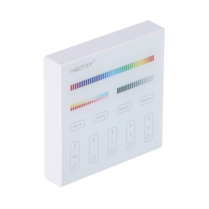 Wandmontierter Controller RGB+CCT 4-Zonen 2xAAA T4
