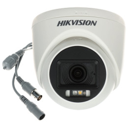 Hikvision DS-2CE76K0T-LPFS (2,8 mm) 3K Cámara de torreta fija para interiores con audio ligero híbrido inteligente