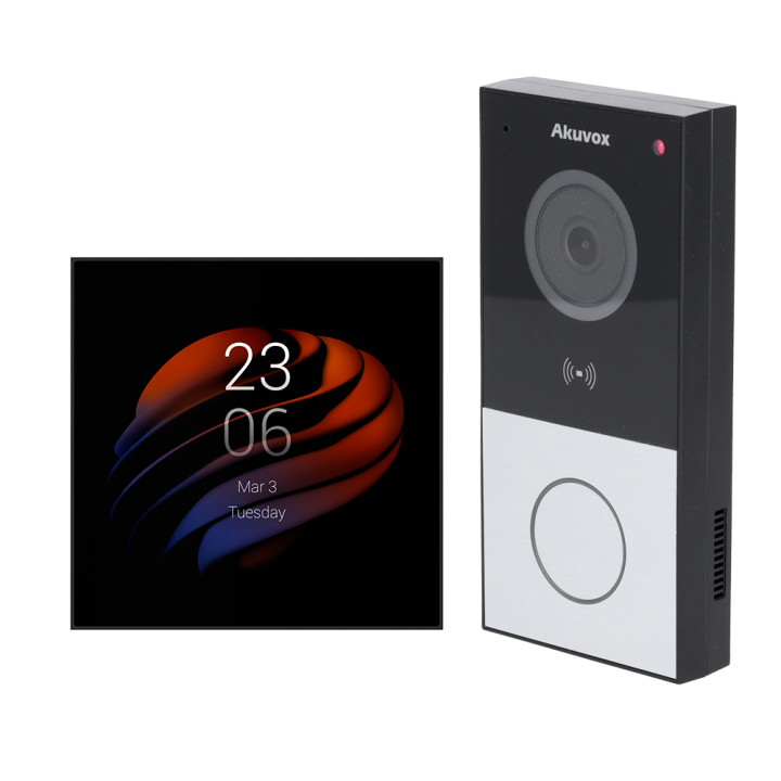 AKUBELA AK-KIT-E12PS51-POE IP Intercom Kit with Wi-Fi, Zigbee, PoE